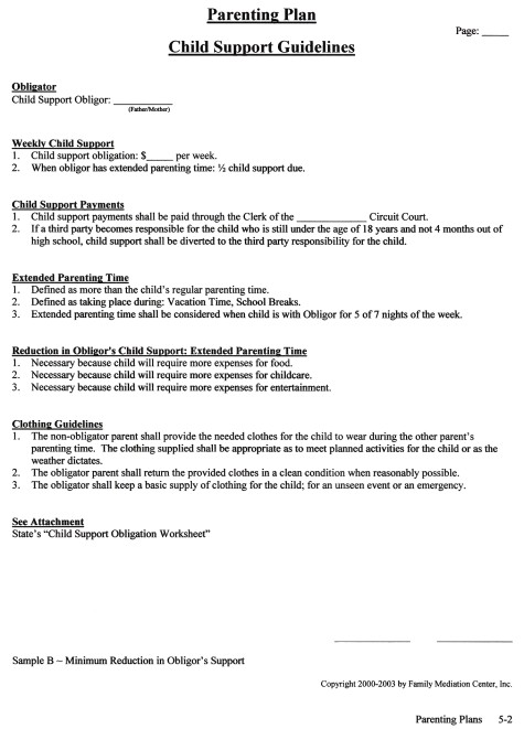 Child Support Guidelines